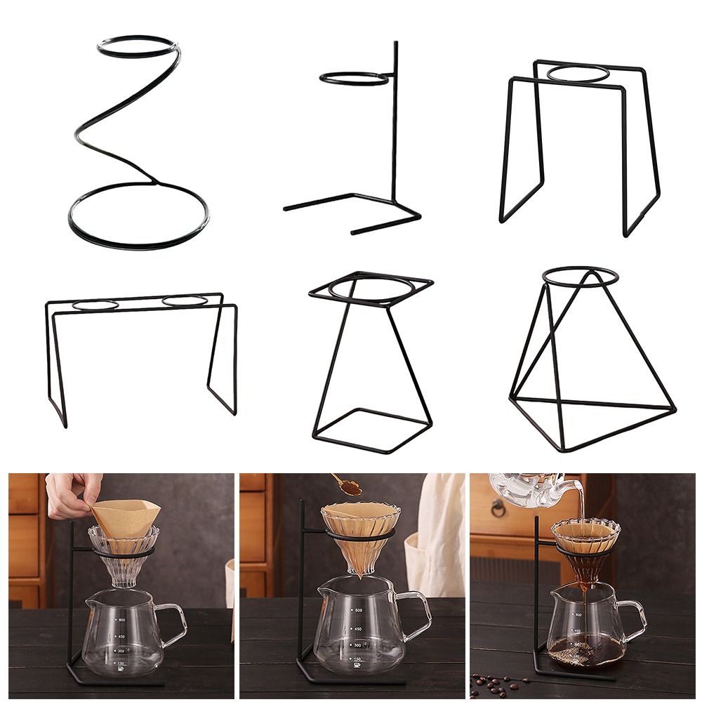 Coffee Tea Stand - Black Coffee Filter Cup Holder Iron