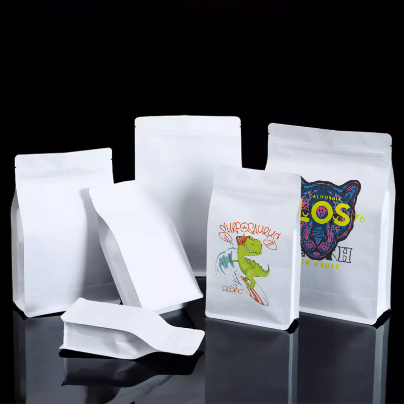 Coffee Tea For Plants - Craft Paper Eight Side Zipper Bag,