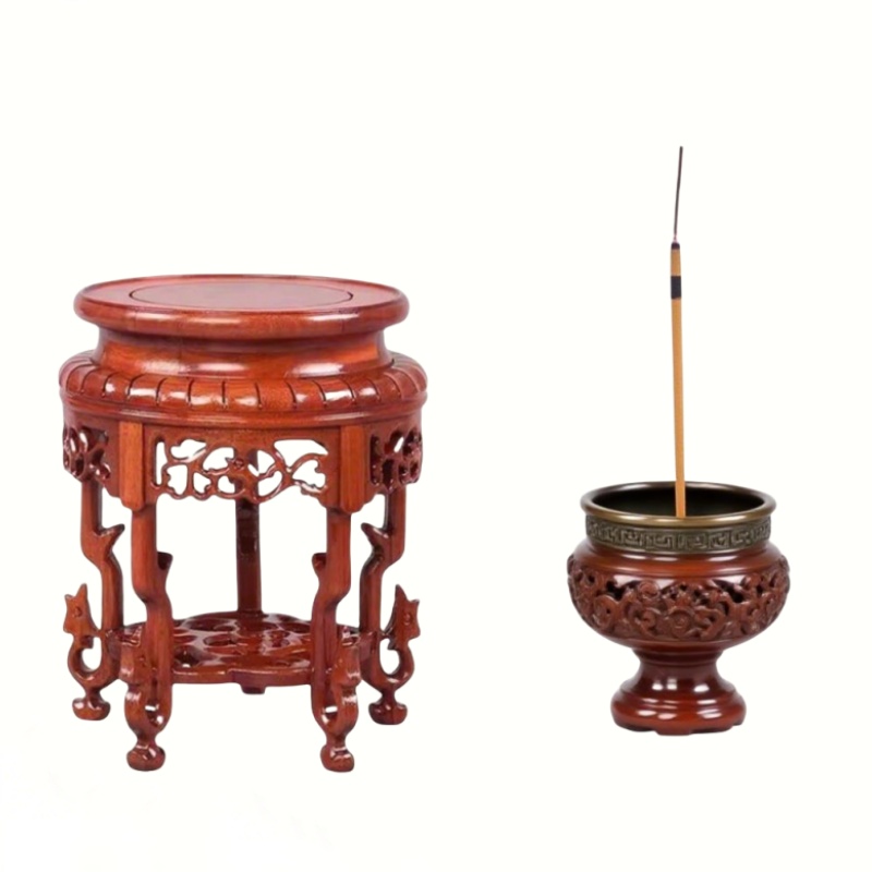 Coffee Tea For Plants - Natural Rosewood Decorative Stand Vertical Flower