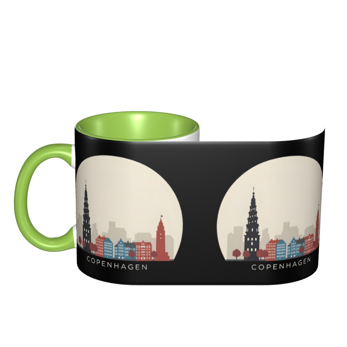 Coffee Tea Icon - Copenhagen Travel Icon Mug Funny Ceramic