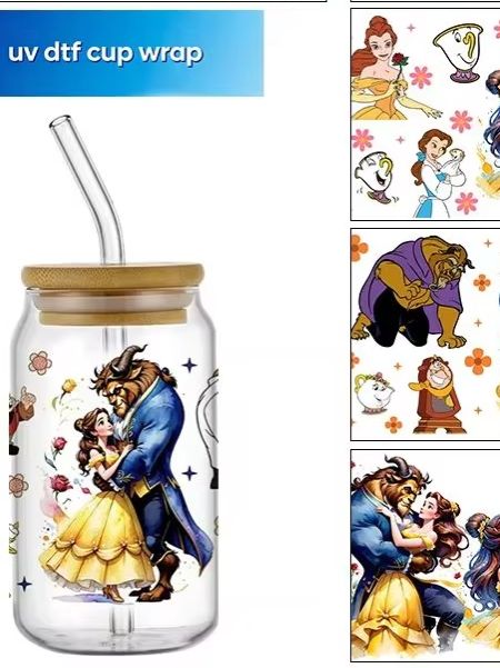 Coffee Tea Mugs - Cartoon popular Princess UV DTF cup