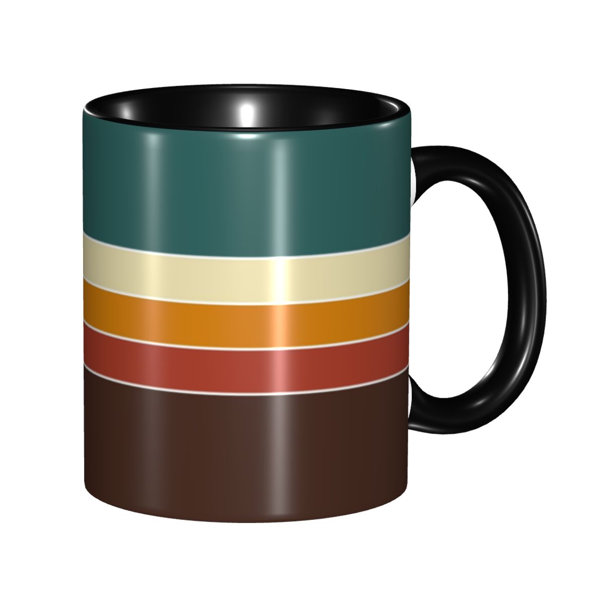 Coffee Tea Icon - Iconic 70s Nordic Vintage Retro Stripes
