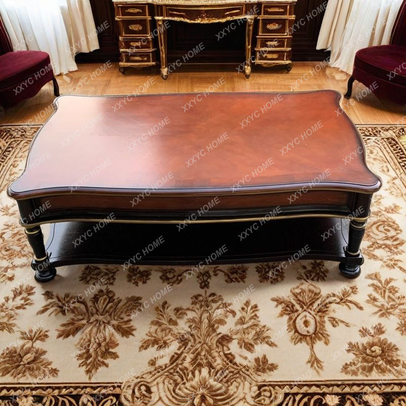 Draw Coffee And Tea - solid wood retro coffee table solid