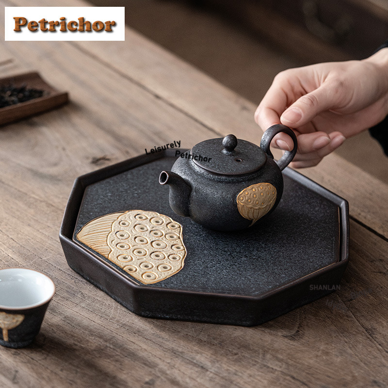 Gold Drawing Lotus Pod Octagon - Draw Coffee And Tea review and price