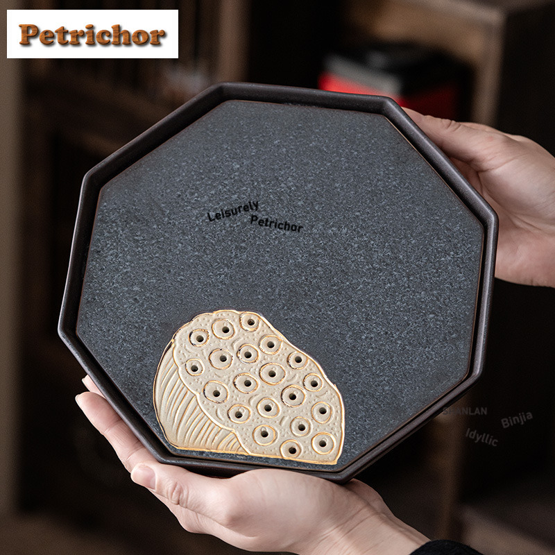 Gold Drawing Lotus Pod Octagon - Draw Coffee And Tea review and price