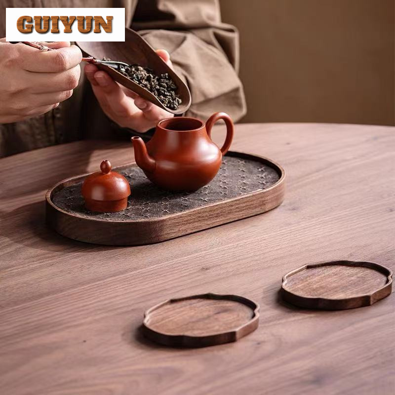 Black Walnut Small Tea Tray Sn - Coffee Tea Stand review and price