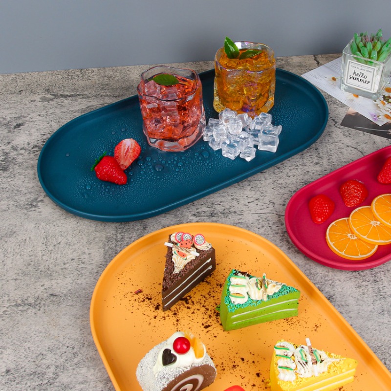 4Pcs Plastic Coffee Tray, Oval - Coffee Tea Stand review and price