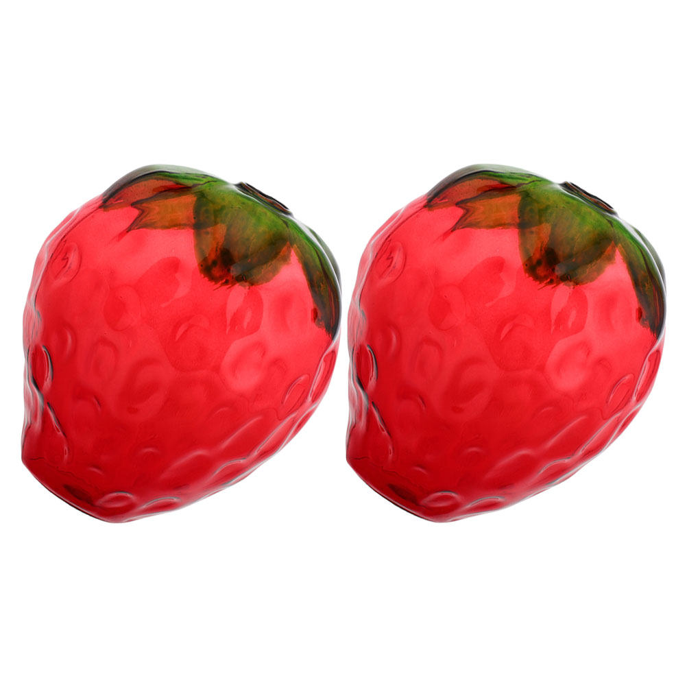 2Pcs Strawberry Drinking Glass - Juice Tea Coffee review and price