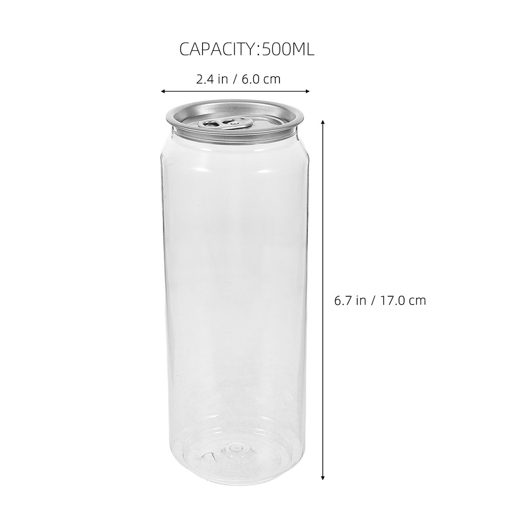 5pcs Clear Beverage Cans Empty - Juice Tea Coffee review and price