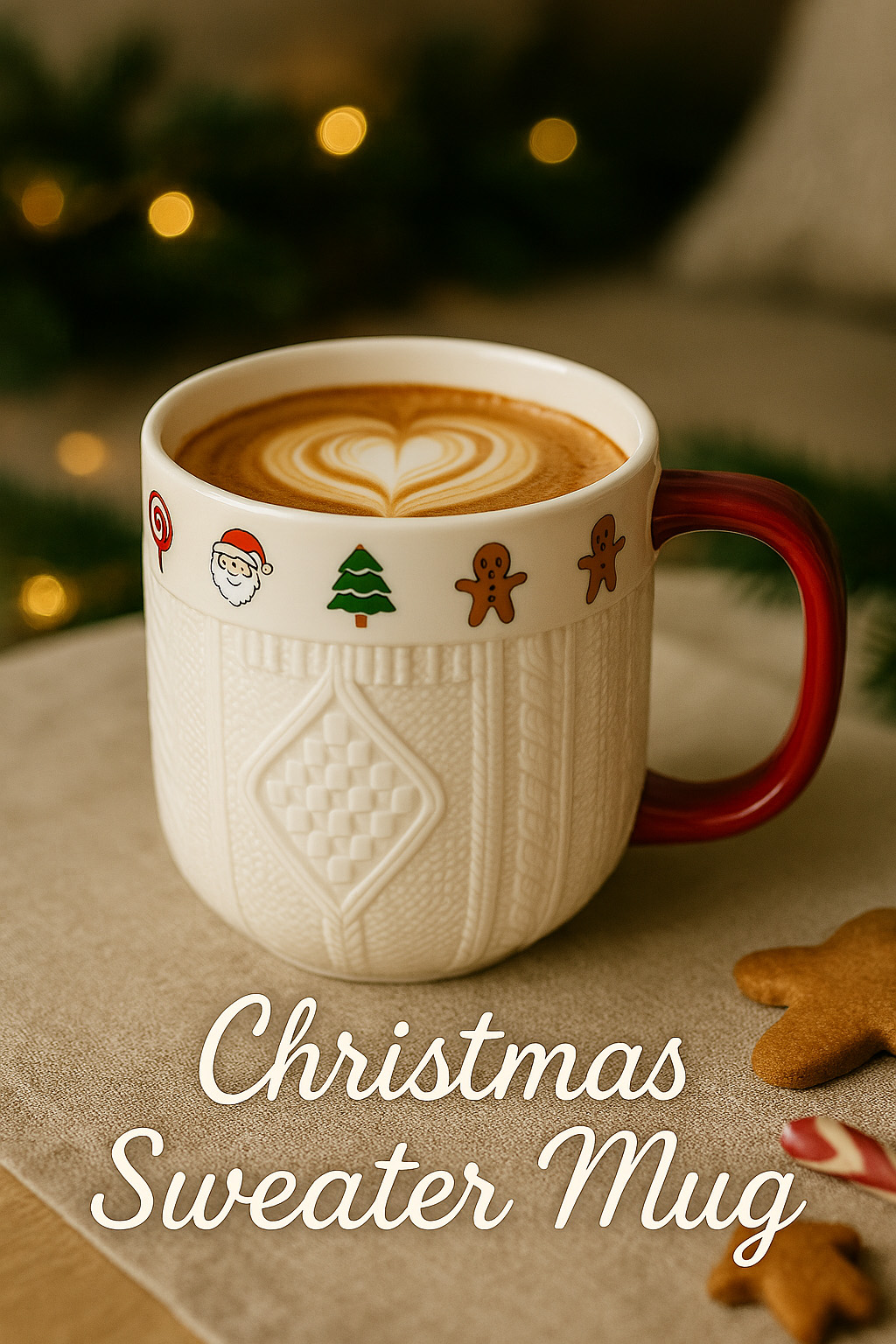 380ml Christmas Sweater Cerami - Coffee Tea Icon review and price