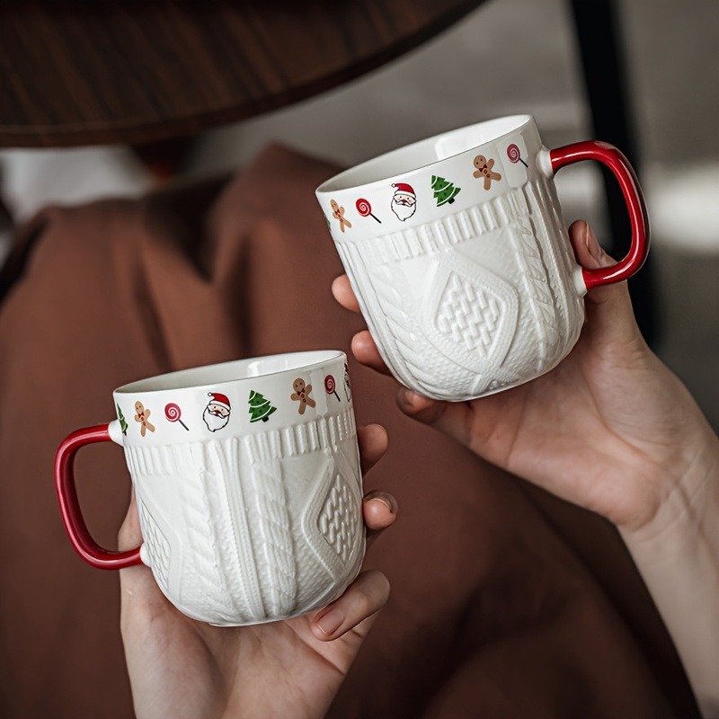 380ml Christmas Sweater Cerami - Coffee Tea Icon review and price