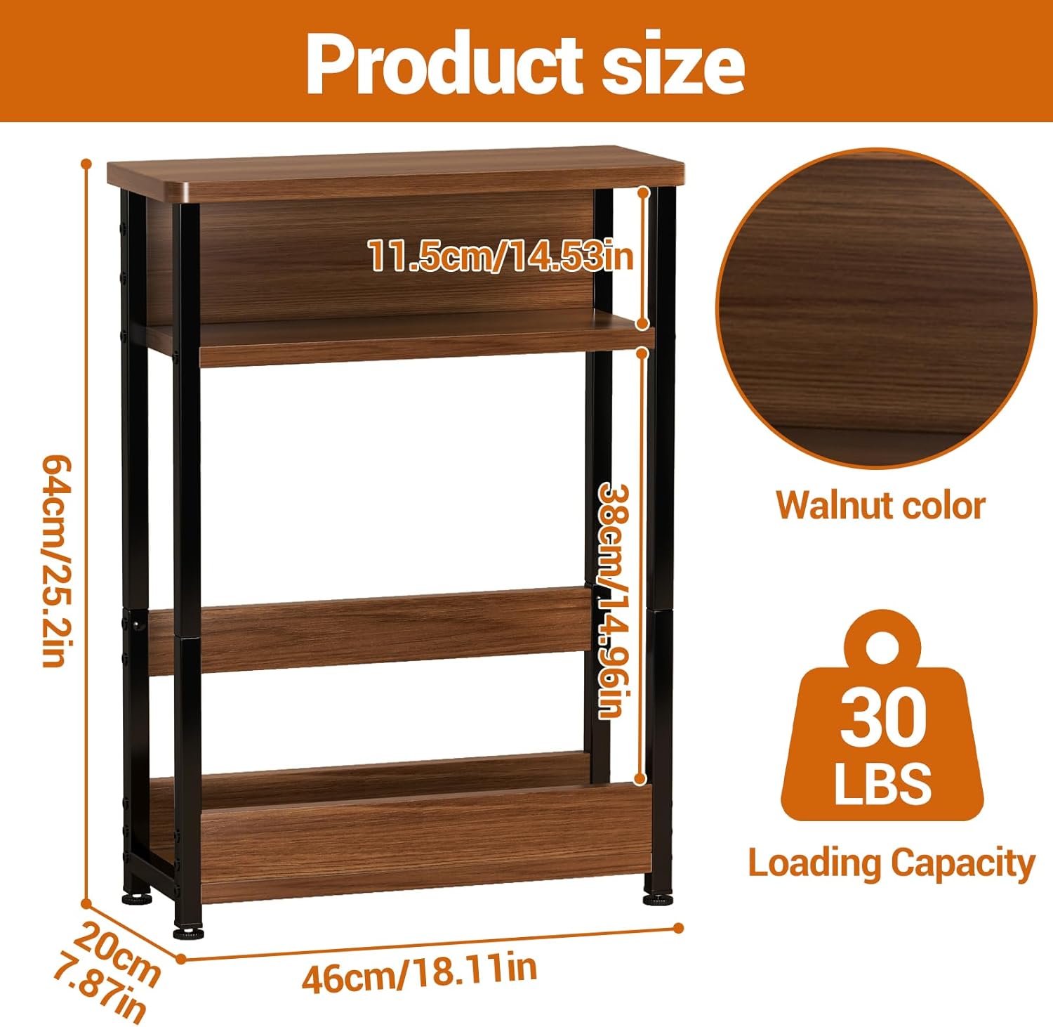 3-Tier Slim Narrow Side Table, - Coffee Tea Weight Loss review and price