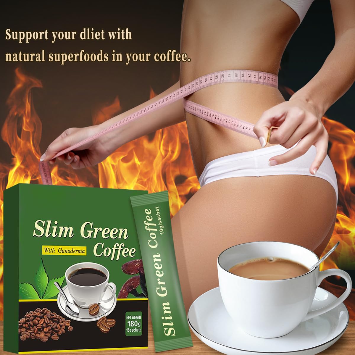 18 Pcs/Box Premium Slim Green  - Coffee Tea Weight Loss review and price