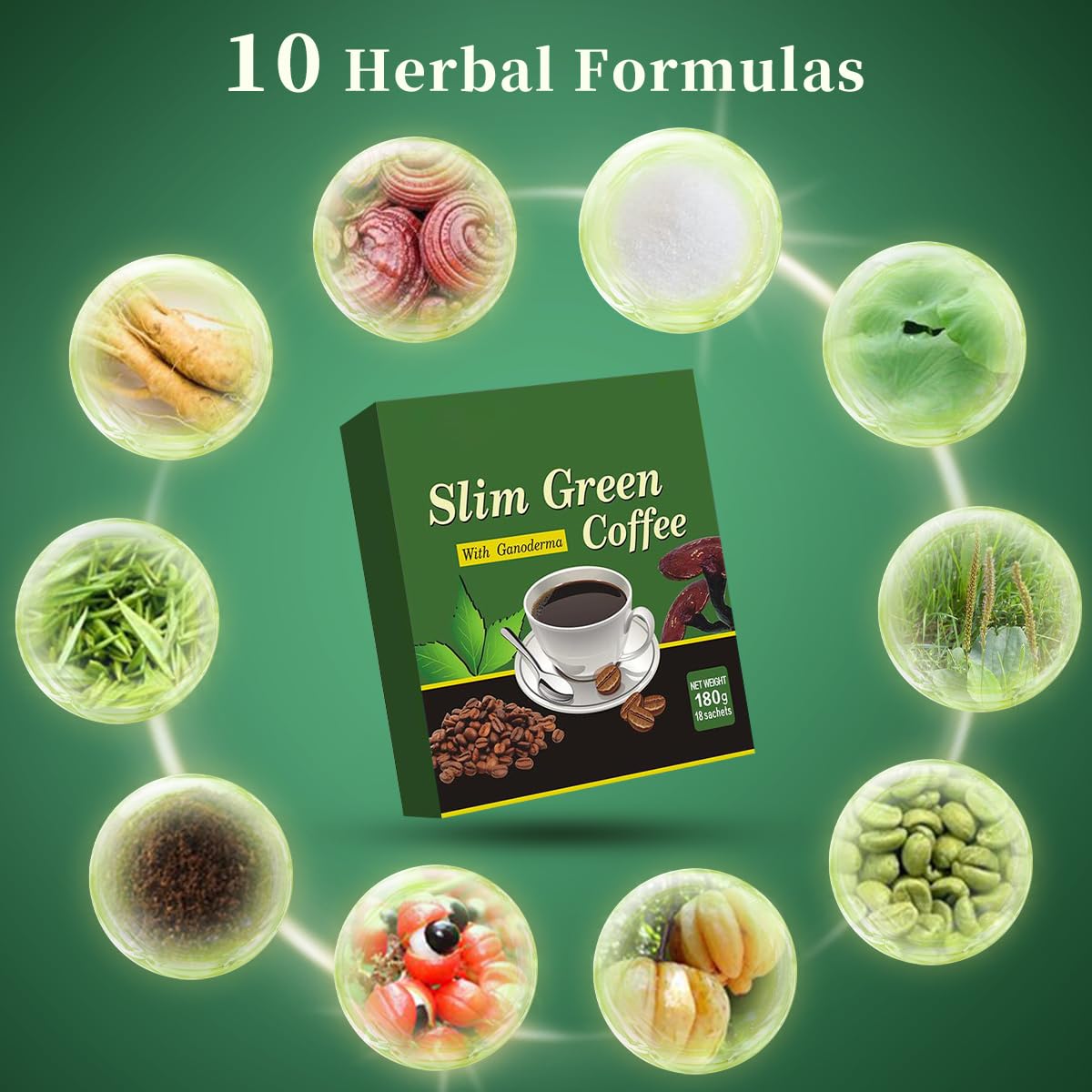 18 Pcs/Box Premium Slim Green  - Coffee Tea Weight Loss review and price