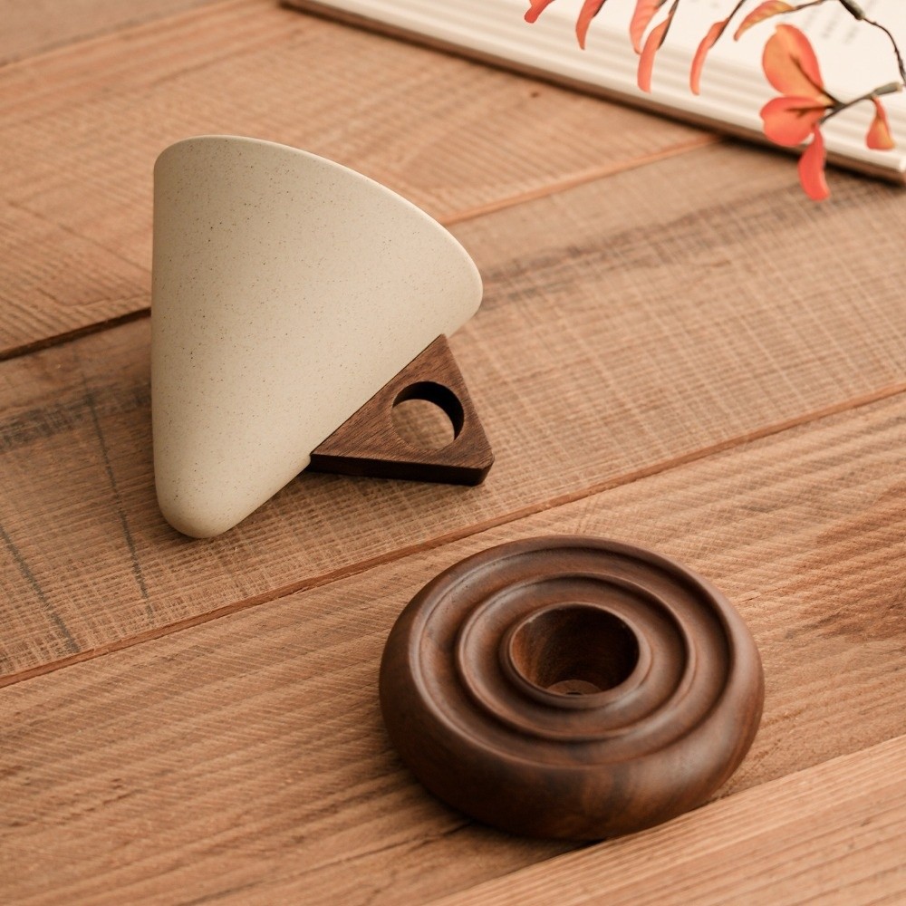 Coarse Ceramic Triangular Cone - Coffee Tea Stand review and price