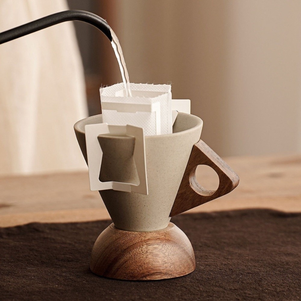 Coarse Ceramic Triangular Cone - Coffee Tea Stand review and price