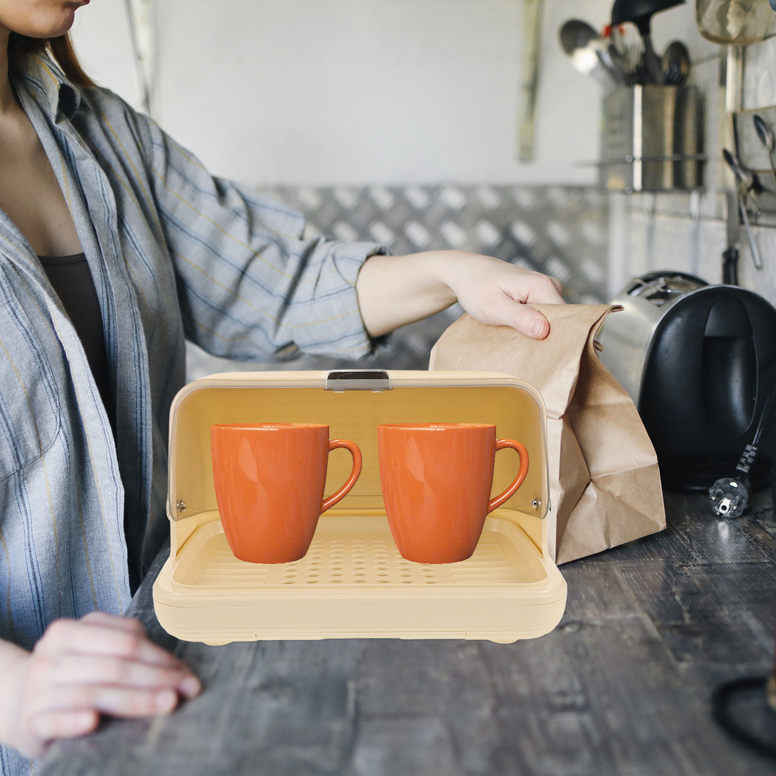 Cup Storage Organizer Box Desk - Coffee Tea Cups review and price